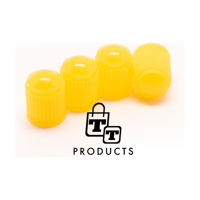 TT-products ventieldoppen kunststof geel 4 stuks