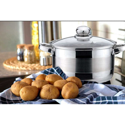 Kinghoff KH-4331 kookpan met deksel Ø 24 cm 6L zilver