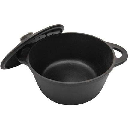 Kinghoff KH-1476 gietijzeren braadpan/kookpan Ø24cm 4L zwart