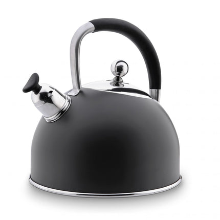 Habonne BLACK fluitketel RVS mat zwart 2.5 Liter - geschikt voor inductie