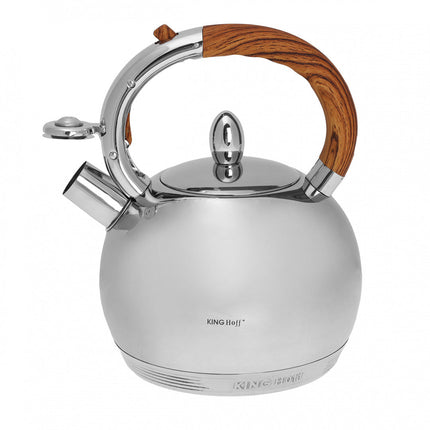 King hoff KH-3778 fluitketel gepolijst RVS zilver 3 Liter - ook geschikt voor in inductie