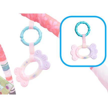 Ikonka Opvouwbare Activity Center Speelmat met 18 Ballen voor Baby's Roze