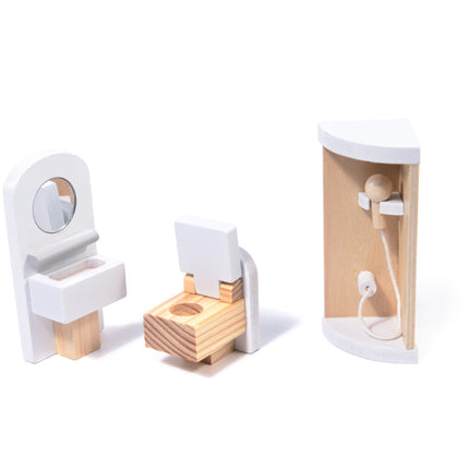 Zeer luxe grote houten poppenhuis/ speelhuis met meubels met LED verlichting 78 cm