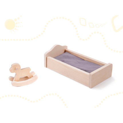 Zeer luxe grote houten poppenhuis/ speelhuis met meubels 70 cm grijs