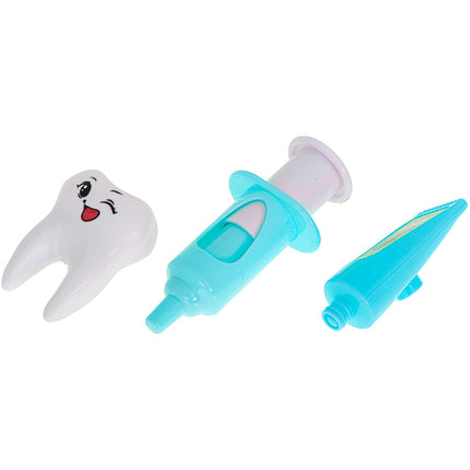 13-delige Speelgoed Tandarts Set – Nijlpaard Blauw – Medische Rollenspel Kit – Inclusief Tandheelkundige Instrumenten