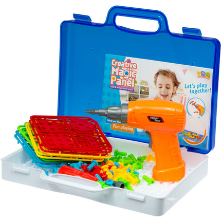 151 delige educatieve constructie bouw puzzel bouw set + speelgoed boormachine en schroeven vanaf 3 jaar