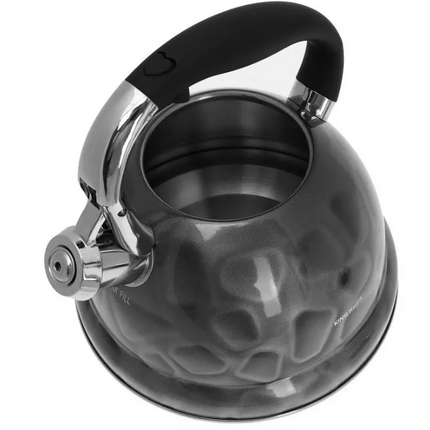 King Hoff KH-1064 fluitketel 3D effect RVS antraciet 2.7 Liter - ook geschikt voor inductie