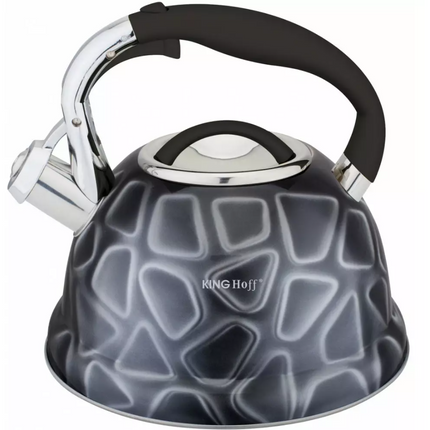 King Hoff KH-1064 fluitketel 3D effect RVS antraciet 2.7 Liter - ook geschikt voor inductie