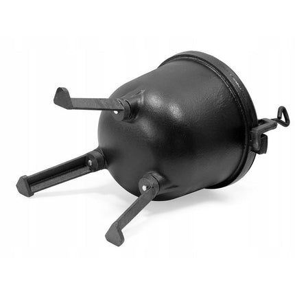 Meyerhoff Outdoor Dutch Oven 8 L – Gietijzeren Heksenketel met Deksel & Afneembare Poten – Voor Kampvuur of Open Vuur – Zwart