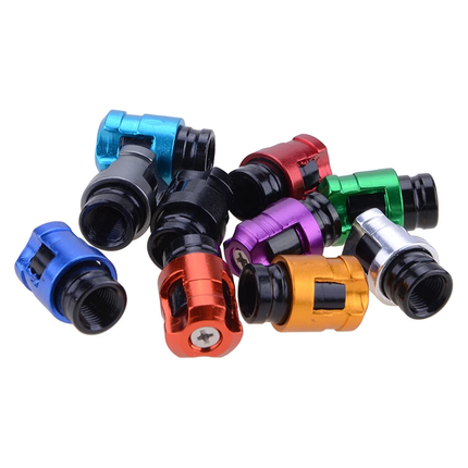 TT-products ventieldoppen Screw-on Black aluminium 4 stuks zwart