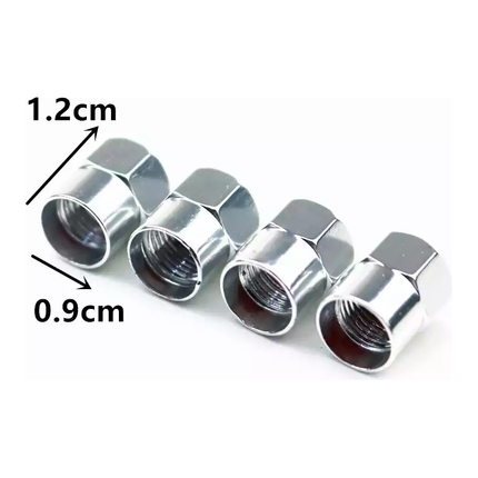 TT-products ventieldoppen aluminium Italiaanse vlag zilver 4 stuks
