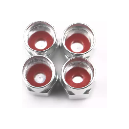 TT-products ventieldoppen aluminium Italiaanse vlag zilver 4 stuks