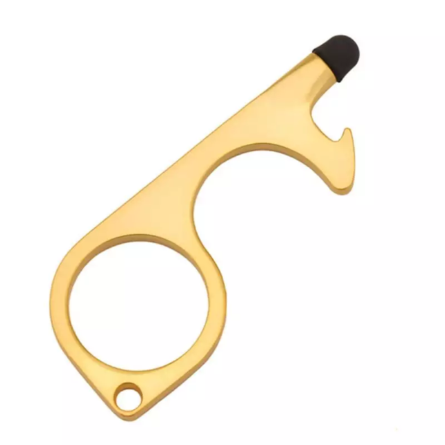 TT-products hygiëne no-contact sleutelhanger goud