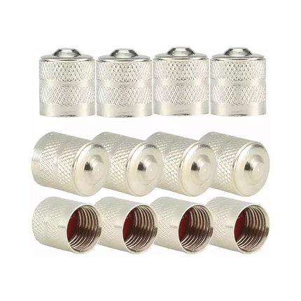 TT-products ventieldoppen Alloy Classic Car aluminium 4 stuks zilver
