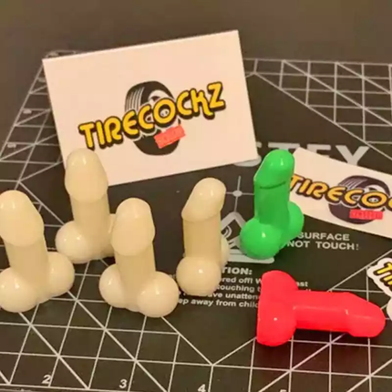 Tirecockz ventieldoppen cover penis / piemel siliconen 4 stuks oranje