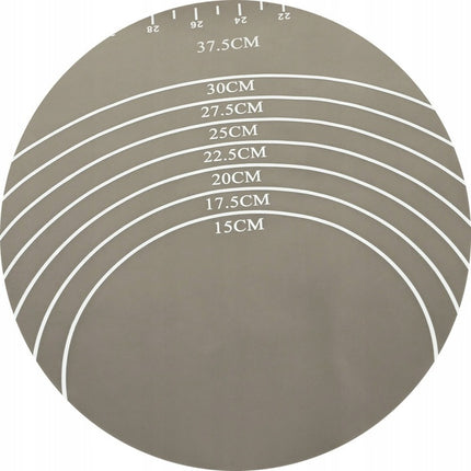 Florina Anide siliconen bakmat / deeg mat met maattabellen 49.7 x 39.7 cm taupe