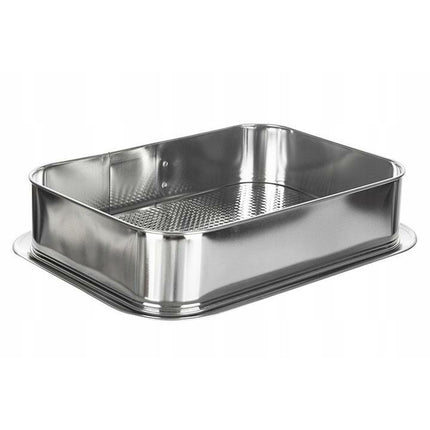 Tortownica rechthoekige springvorm 34 x 24 x 8 cm zilver