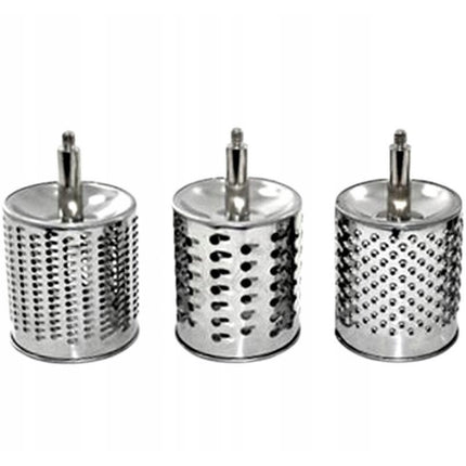 Meyerhoff Kaasmolen & Rasp – RVS Molenrasp met 3 Verwisselbare Trommels – Ook voor Chocolade, Noten & Gedroogd Fruit – TR-857 – Handmatige Multifunctionele Rasp