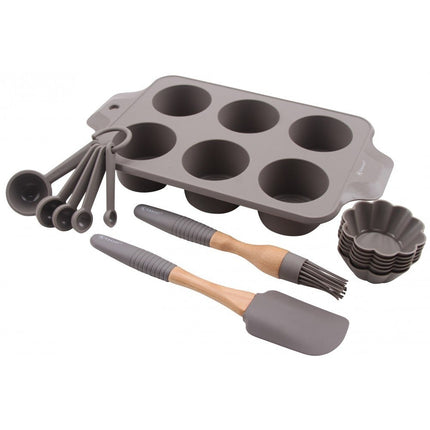 Kassel 12 delige siliconen bak set voor muffins of cupcakes