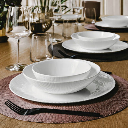 Bormioli Rocco Coconut 18-delige servies set van opaal glas wit