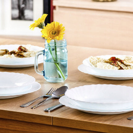 Bormioli Rocco Prima serviesset 18-delig – Witte borden set – Getemperd Opaalglas – Duurzaam & Vaatwasserbestendig
