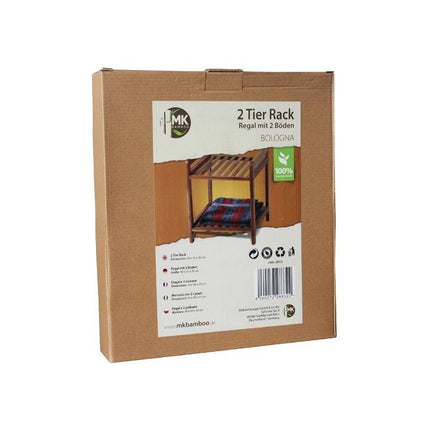 MK Bamboo handdoekenrek 2 etages 30 x 30 x 35 cm bruin