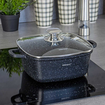 Kinghoff KH-1607 6-delige braadpannen set met marmeren coating