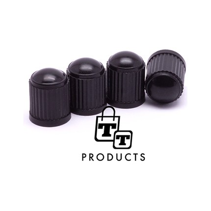 TT-products ventieldoppen kunststof zwart 4 stuks