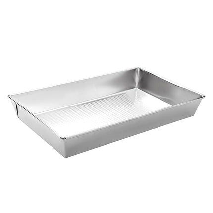 Blacha Rechthoekige Cakevorm 40x25x6 cm – Taartvorm / Broodvorm – Zilver – Koolstofstaal – Ovenbestendig tot 230°C