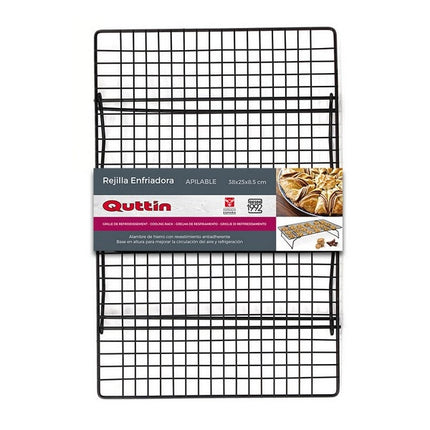 Quttin afkoelrek / taartrooster 38 x 25 x 8,5 cm zwart