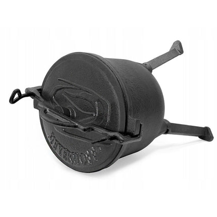 Meyerhoff Dutch Oven 15L – Gietijzeren Heksenketel met Afneembare Poten – Outdoor Pan voor Kampvuur of Open Vuur – Veilig Ventilerend Deksel – Zwart