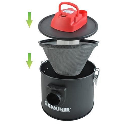 Multifunctionele kachel aszuiger of pelletkachel stofzuiger zakloos 10L 800Watt