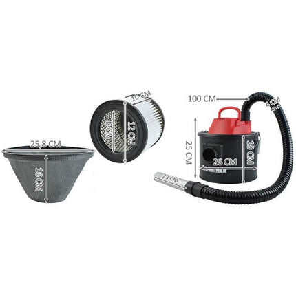 Multifunctionele kachel aszuiger of pelletkachel stofzuiger zakloos 10L 800Watt