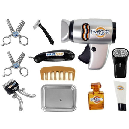 Barbershop speelgoed kapper set met föhn, tondeuse en accessoires