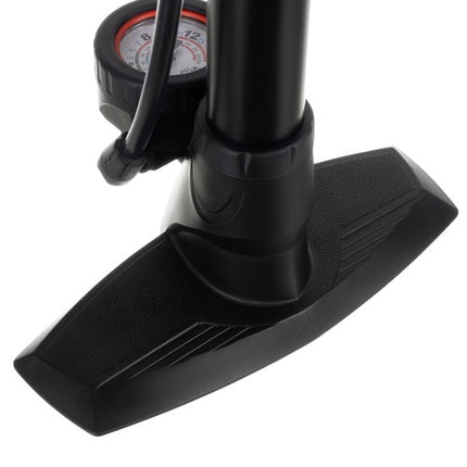 Trizand fietspomp met analoge drukmeter 22 x 13 x 56-92,5 cm zwart