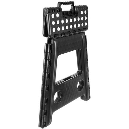 Inklapbaar krukje met antislip 39 cm zwart