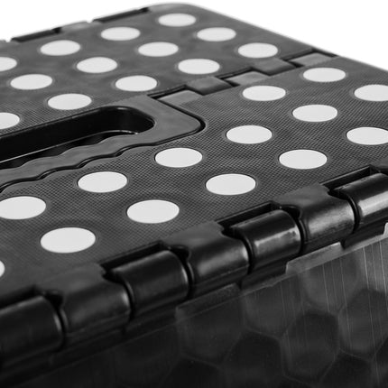 Inklapbaar krukje met antislip 39 cm zwart