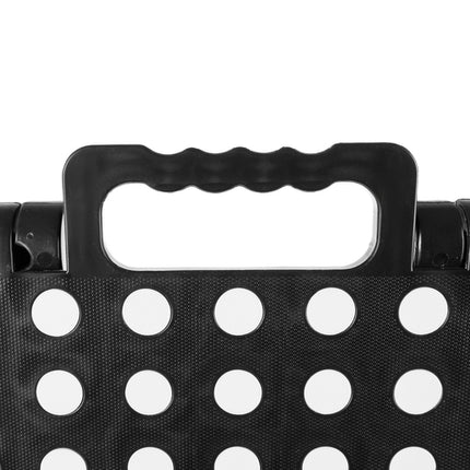 Inklapbaar krukje met antislip 39 cm zwart