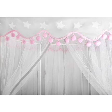 Kruzzel speeltent Princess 140 x 70 x 70 cm  wit /grijs - kinder tent tipi voor binnen en buiten huis