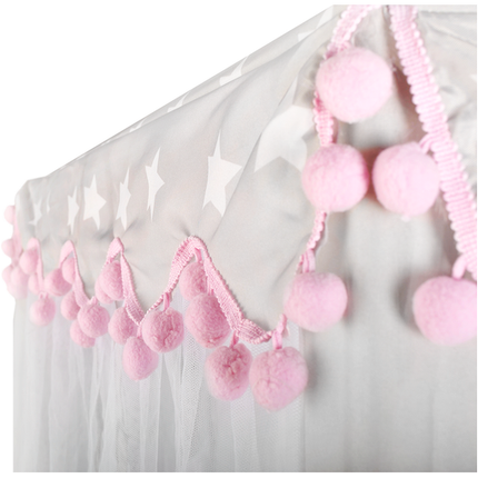 Kruzzel speeltent Princess 140 x 70 x 70 cm  wit /grijs - kinder tent tipi voor binnen en buiten huis