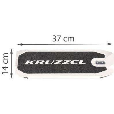 Kruzzel hyperion step voor volwassenen met vering en schijfremmen tot 100kg - opvouwbaar - grote wielen - ideaal voor the last mile - wit
