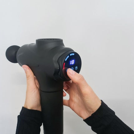 Malatec Massagepistool - Inclusief Koffer - 10 Accessoires - 30 Snelheden - Zwart