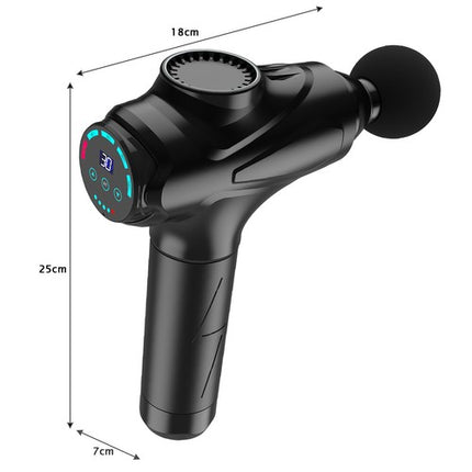 Malatec Massagepistool - Inclusief Koffer - 10 Accessoires - 30 Snelheden - Zwart