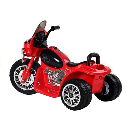 Elektrische politie chopper - trike - motor voor kinderen tot 25kg max 1-3 km/h rood