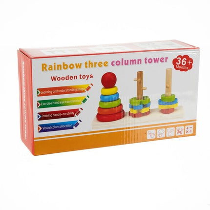 Kruzzel houten blokken sorteerder puzzel voor kinderen 7 x 22.5 x 11.5 cm