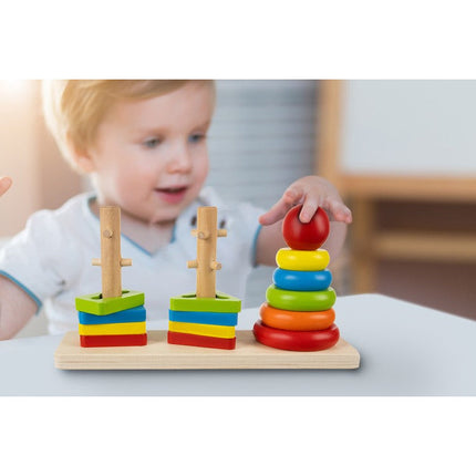 Kruzzel houten blokken sorteerder puzzel voor kinderen 7 x 22.5 x 11.5 cm