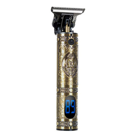 Soulima barber old school design haar en baard trimmer goudkleurig