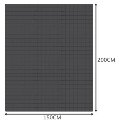 Verzwarings deken 6KG weighted blanket grijs 150x200 CM