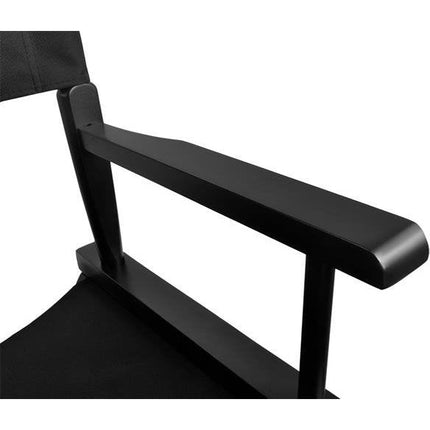 Beautylushh professionele houten hoge make-up / regisseurs stoel verstelbaar 116 cm zwart