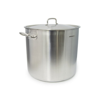 Korkmaz Gastro Proline RVS Soeppan XXL 42.5L – Grote Kookpan Ø40 cm – Voor Inductie, Gas, Keramisch – Met Deksel en Maatverdeling